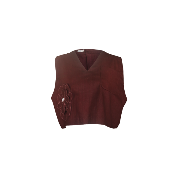 ASHA CROP MAROON
